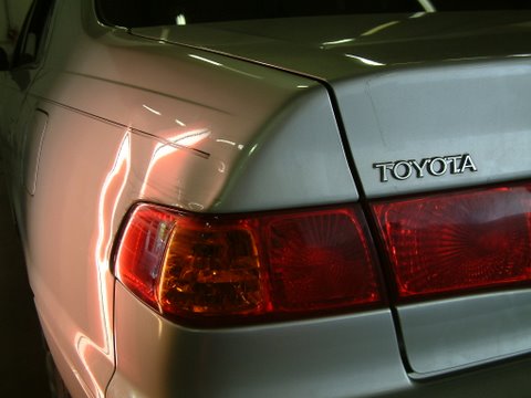 Camry Quarter Panel Before dent repair