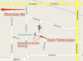 map for paintless dent removal Tulsa by Dent Terminator