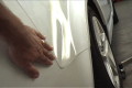 Dent on Acura Quarter Panel before Paintless Dent Removal